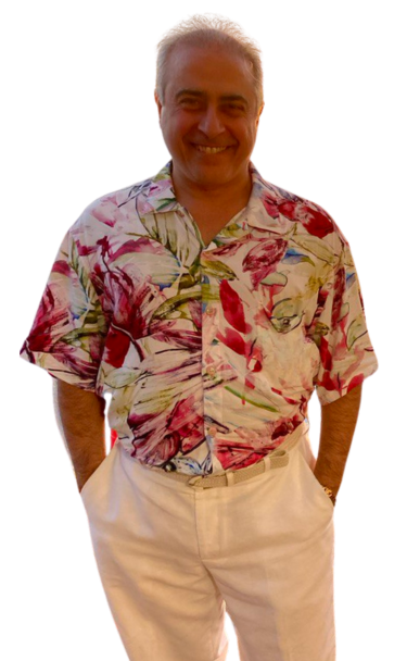 Smiling candidate with folded arms